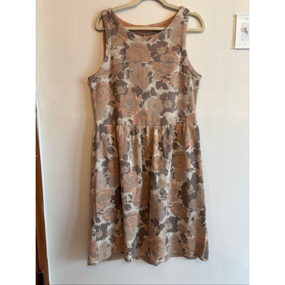 Anthropologie Knitted & Knotted Glinting Persica Sweater Dress XL Floral Fit & F - Picture 4 of 10